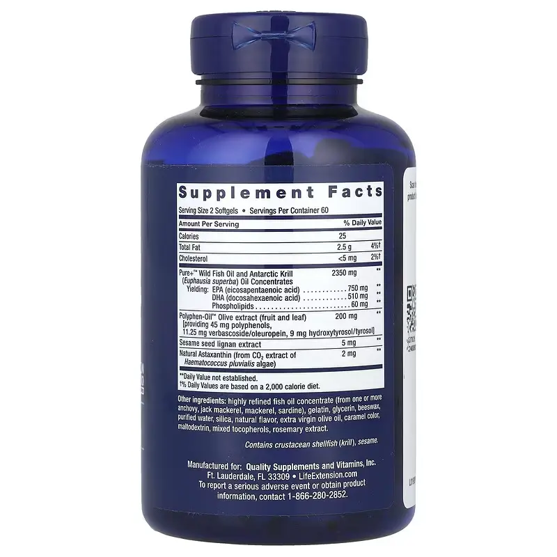 Life Extension Super Omega-3 Plus Capsules